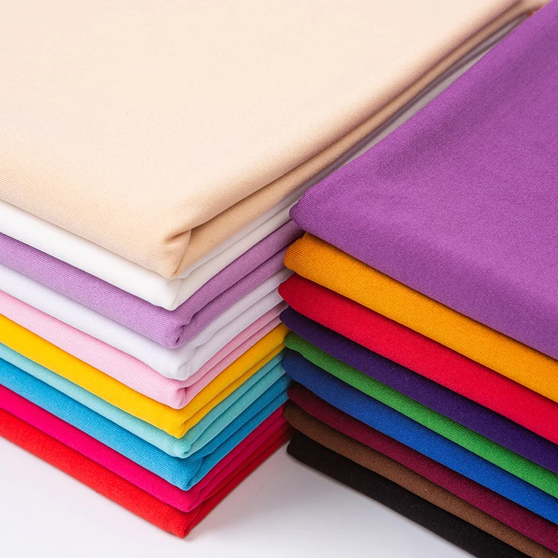 

High-strength Knitted Four-sided Stretch Milk Silk Spandex Fabric Performance Dance Clothes Sofa Chair Cover Solid Color Fabric