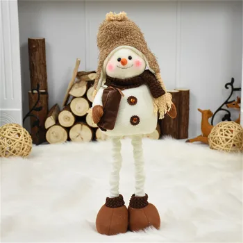 

Retractable Stand Snowman Figures Home Decoration Accessories Christmas Dolls New Year Decor Kids Gifts Xmas Ornament Supplies
