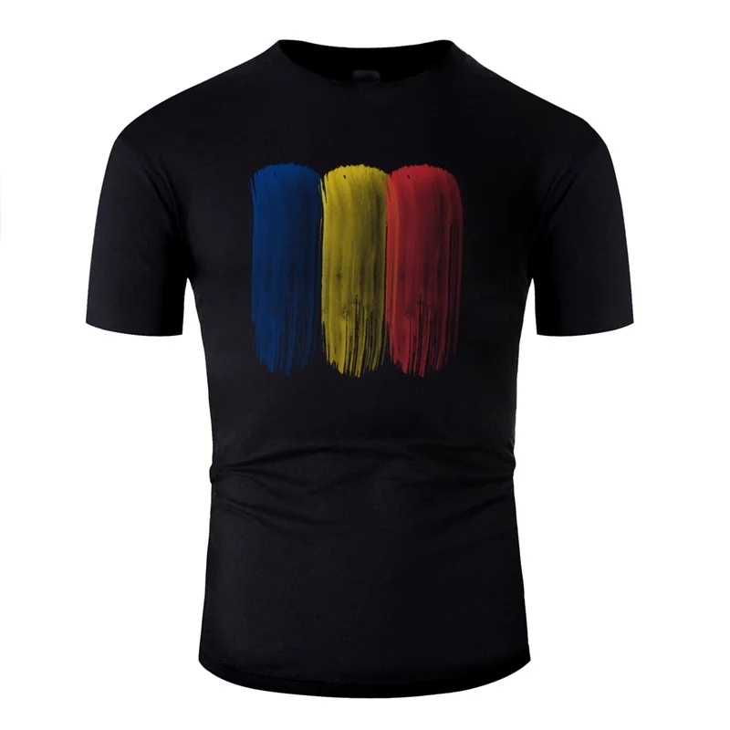 

Printed Romania Flag Bucharest T Shirt Men Kawaii Boy Girl T-Shirts O-Neck Camisetas