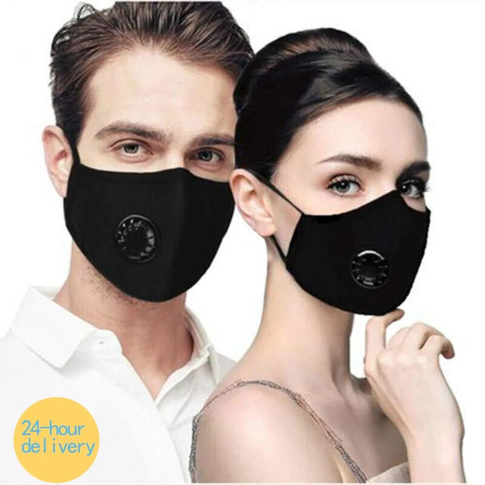 

black mouth mask Dust Respirator Washable Reusable face Unisex Mouth Muffle Allergy/ CyclingAnti Pollution mondkap cotton Mask