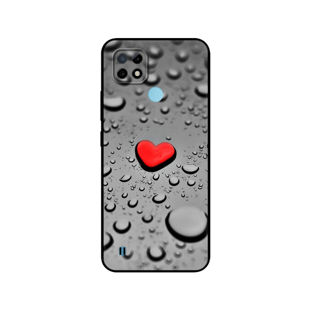 Realme C21 Case Silicon Back For OPPO RealmeC21 C 21 Phone Cover 6.5" Funda RMX3201 Bumper Capa Etui Soft black tpu case