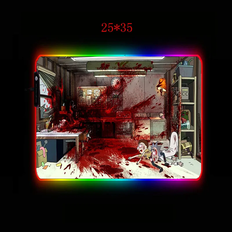 XGZ Rick and marty аниме игровой RGB геймер большой коврик для мыши светодиодный Подсветка USB клавиатура красочный настольный коврик для мыши ПК ноутбук Настольный