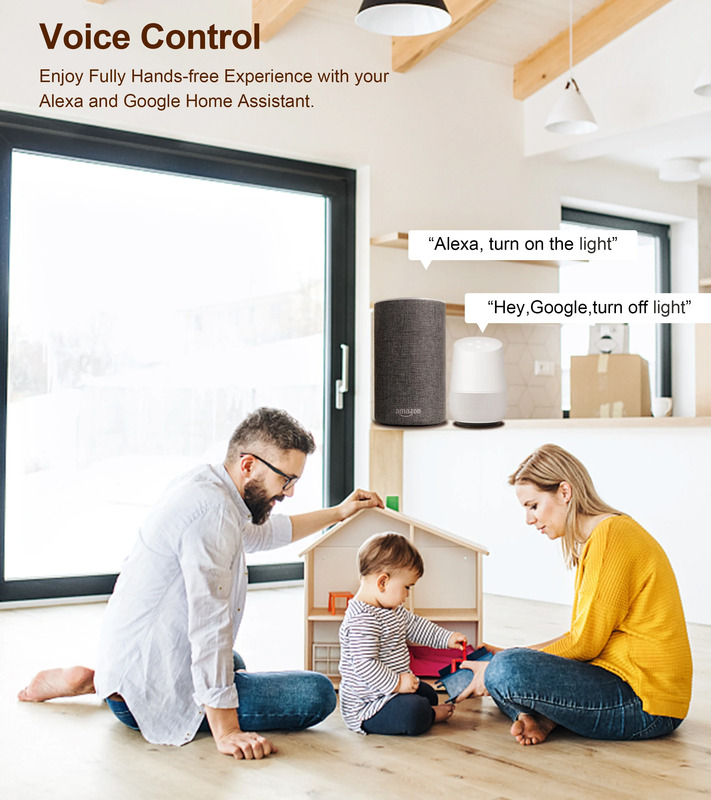 Tuya Wifi Smart Light Switch Module Supports 2 Way Control, App Remote Control DIY Breaker 100-240V, Work with Alexa Google Home