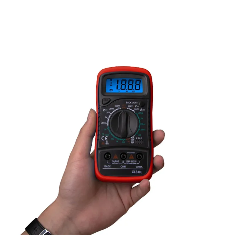Urijk 1 шт. XL830L цифровой мультиметр ЖК дисплей с подсветкой переменный/постоянный