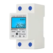 DDS662 Digitale Elektrische Energie Meter Einphasig Din-schiene Strom Meter Eine Phase Zwei Draht Multifunktions Elektrische Meter