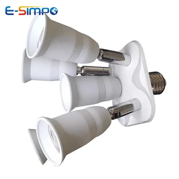 

3/4/5 in 1 Light Socket Splitter Base E26 E27 to E27 Adapter Rotatable bend Converter Holder Flexible Extender for LED Lamp Bulb