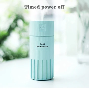 

320ML Air Humidifier with LED Night Lamp Mini Fan Aroma Diffuser Air Purifier USB Powered for Home Office Car
