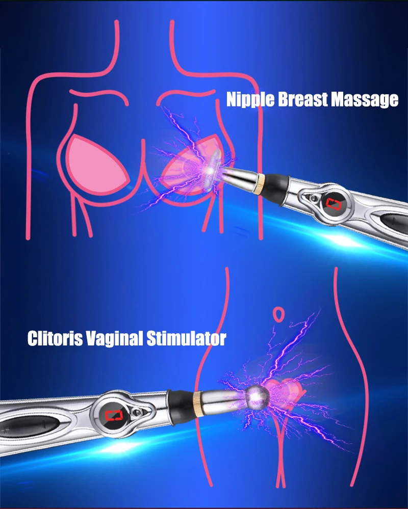 Electro Sex Toys Electric Sex Toys Electric Shock Vaginal Pen Bdsm Electric Sex Chastity Wand Adult Sex Toys For Woman Men Penis Nipple Clitoris Electro Stimulator
