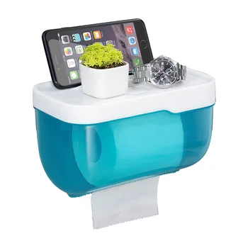

Toilet Tissue Box Waterproof Hole-Free Toilet Bathroom Tissue Rack Toilet Sanitary Pumping Toilet Paper Box Storage Rack JA55