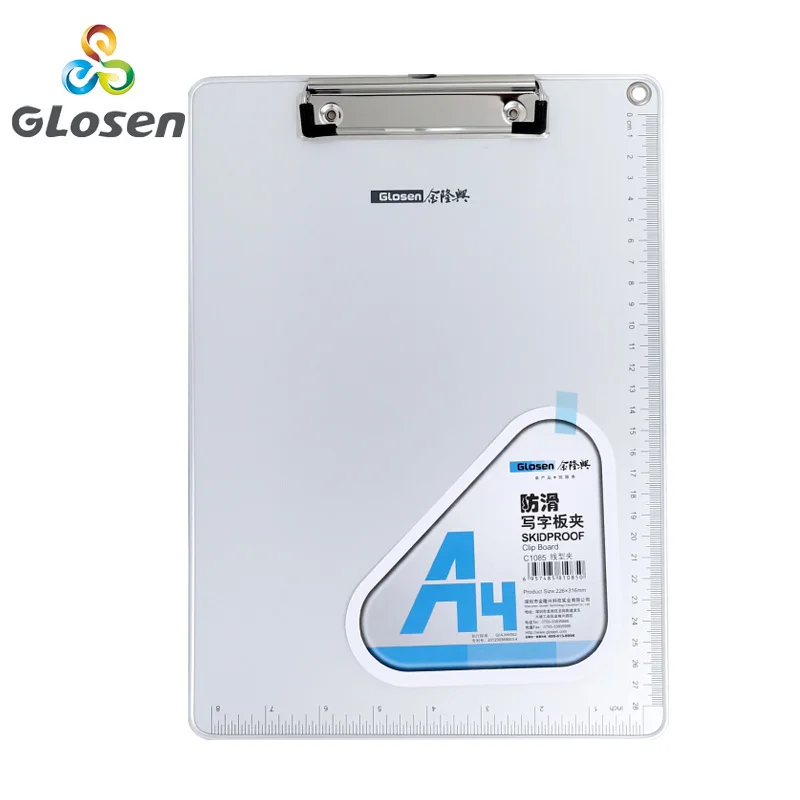 

A4 Aluminum Alloy Clipboard Anti-Slip Board Writing Pad Sketch Painting Clipboard Paper File Clip Office School Supplies Glosen