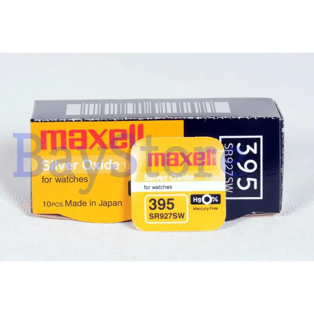 3 шт. Maxell SR927SW 395 57mAh 1 55 V оксид серебра Кнопочная батарея Сделано в Японии|Часовые
