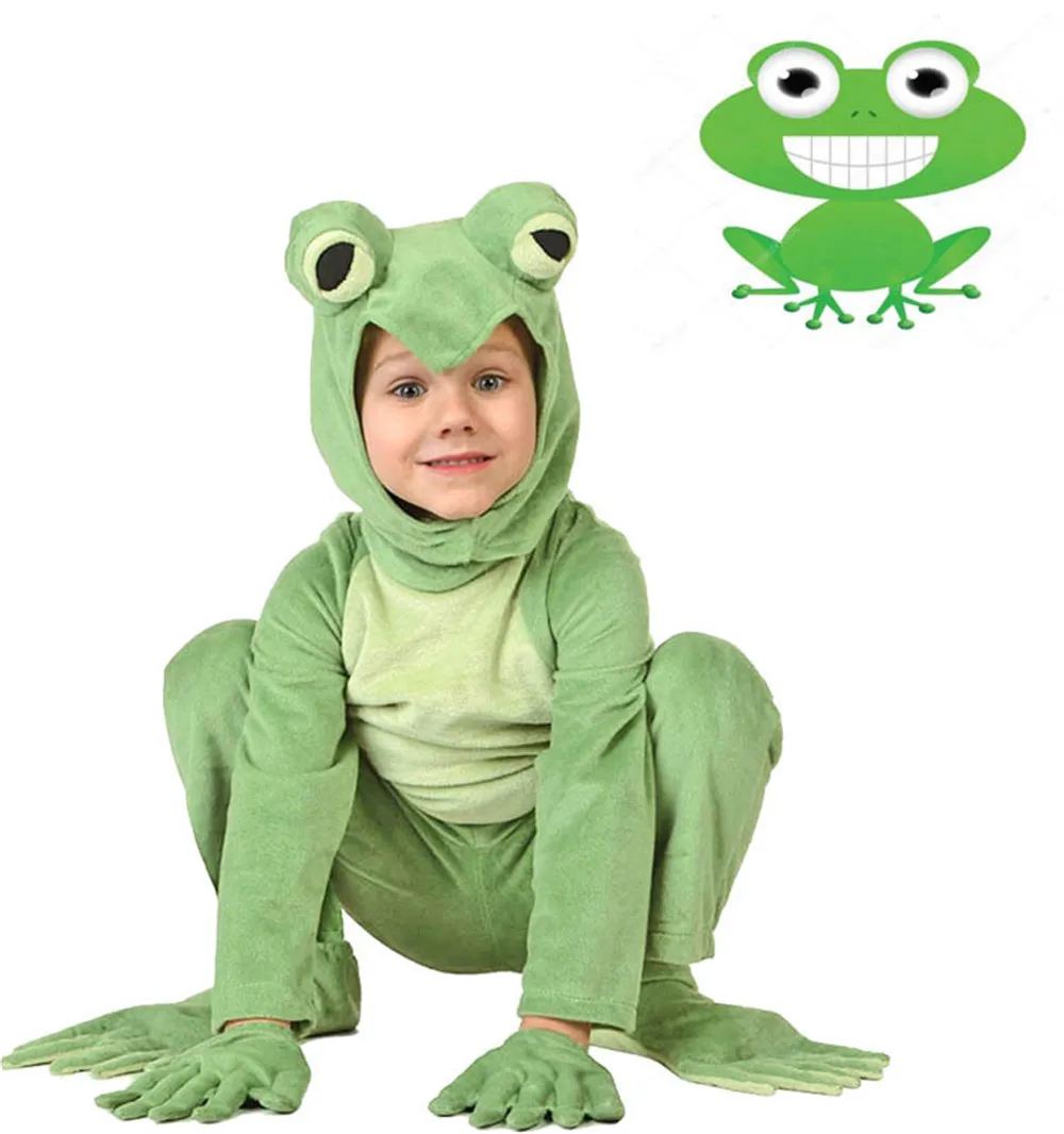 Halloween Carnival purim Adult kids Boy animals Cute frog Cosplay Costumes Stage Amphibian costume child Animal Jumpsuits