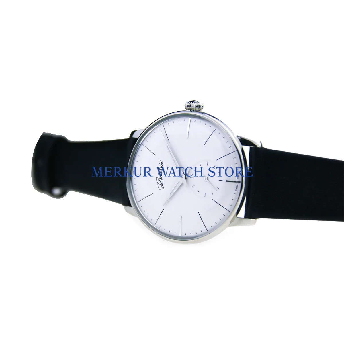 

Mens watch Seagull movement St17 Handwinding Mechanical Dress Ultra Thin Skelenton Jintuofei