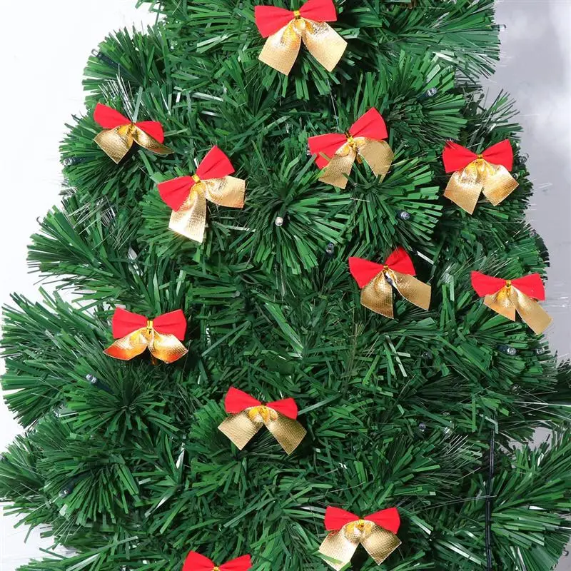 12 Pcs Festival Bow Decorations Christmas Tree Decrations Bowknot Cute Wedding Party Bowknot Ornaments
