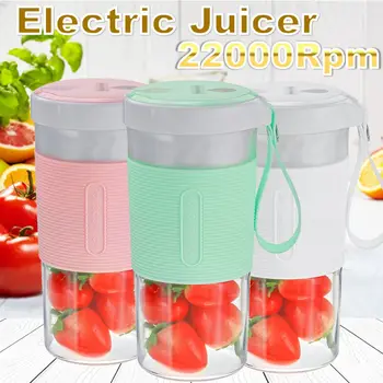 

Portable Electric Juicer Small Fruit Cup Food-Blender Processor Mixer 300ML Mini USB Rechargable 40 Seconds of Quick Juice Maker