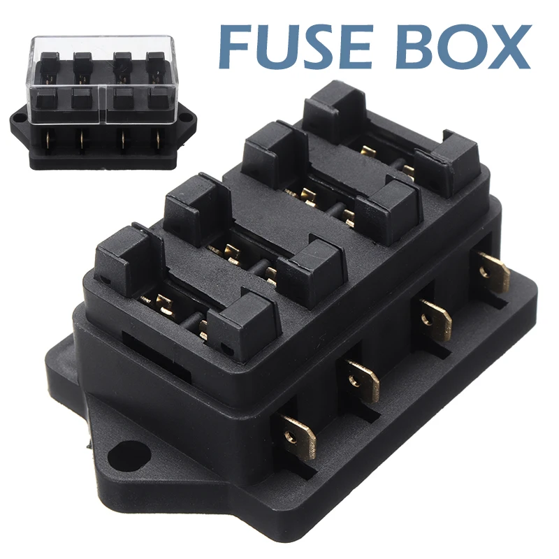 1Pcs 4 Way Car Auto Circuit Standard ATC Automotive Blade Fuse Box Block Holder 8.5 x 5cm Electrical Equpment | Обустройство дома