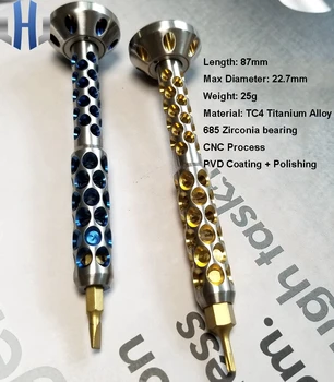 

4mm/6mm Titanium Alloy Screwdriver With 10 S2 Batches Ultralight Hollow Screwdriver