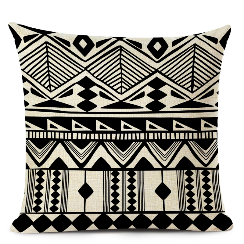 Retro High Quality ethnic Geometry Cushion Cover Throw Pillow Cutton Linen Car Sofa Bed Home Decor Textile Printed Pillowcase