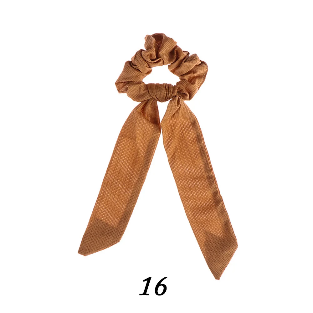 Style A (16) Для женщин Цветочный принт обтянутая тканью; эластичная лента для волос, бабочка шарф в богемном стиле, с повязкой на голову с бантом для волос Резиновые Амортизаторы для девочек резинки для волос аксессуары - Цвет: Style A (16)