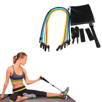 

11 Pcs Pull Rope Fitness Exercises Fitness Resistance Bands Exercises Sport Body Home Gym Training Yoga Equipment Kits
