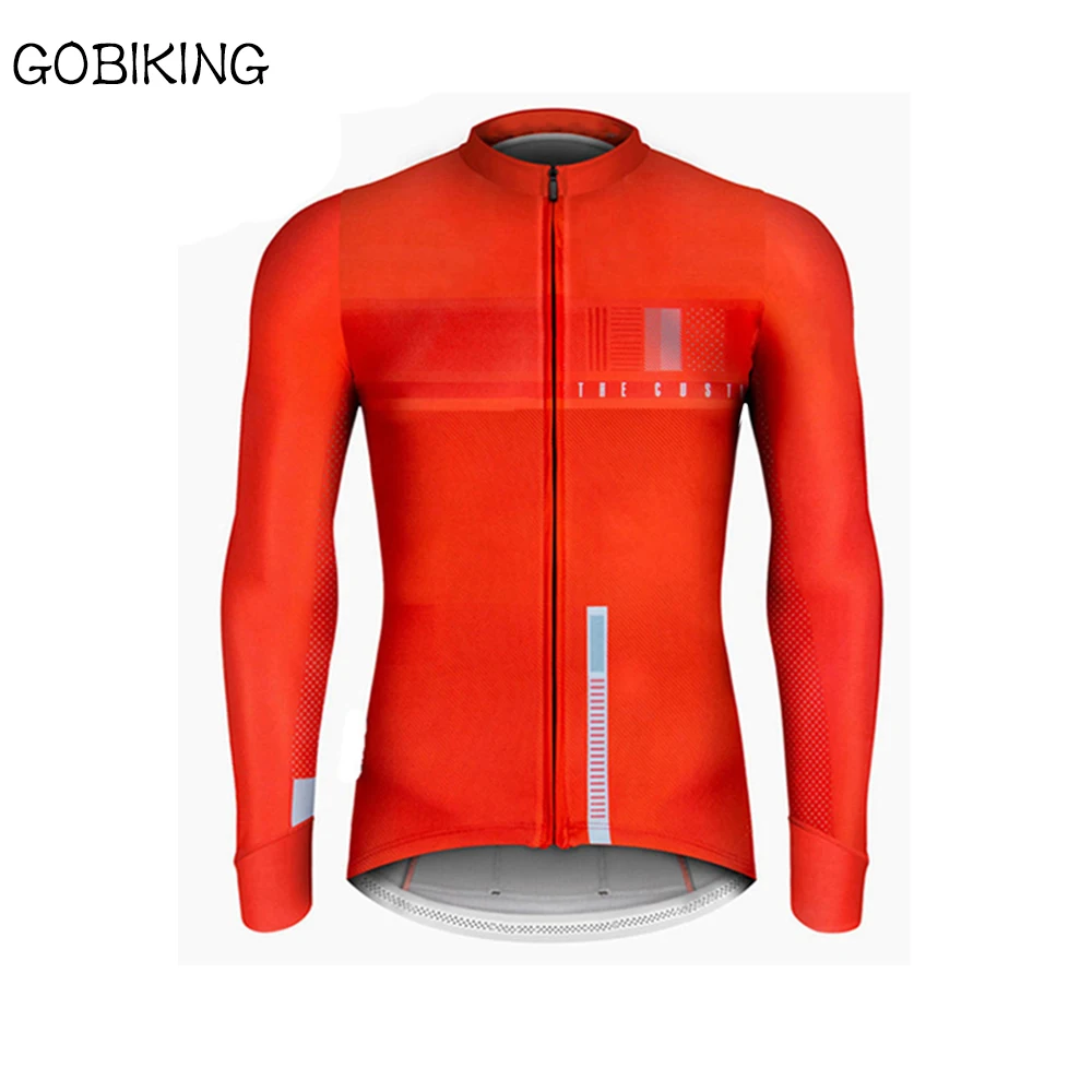 no fleece jersey 6 Новинка Gobiking гоночная термо флисовая футболка с длинным рукавом mujer invierno для мужчин mallot ciclismo велосипедная майка - Цвет: no fleece jersey 6