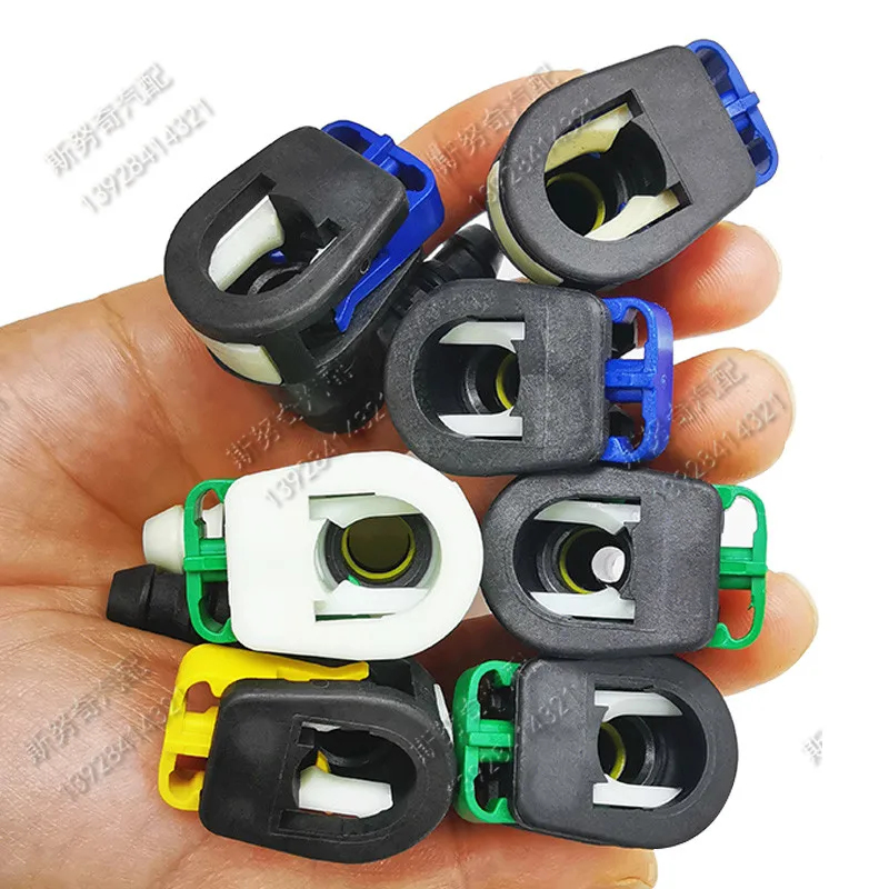 high quality 7.89mm 7.89 ID6 Fuel line quick connector 90 180 degree SAE Fuel pipe joint plastic fittings for 2pcs a lot