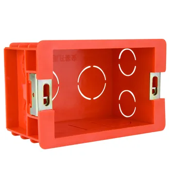 

Super Quality Switch Box 99mm*64mm US Standard Internal Mounting Box Red Cassette for 118mm*72mm Standard Wall Switch and Socket