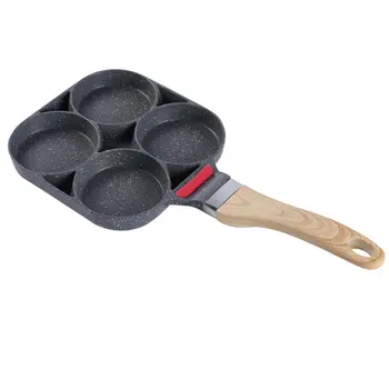 

4 Grids Frying Pot Thickened Omelet Pan Non-stick Egg Pancake Steak Pan Cooking Pot Breakfast Maker Egg Hamburguer Pans Set