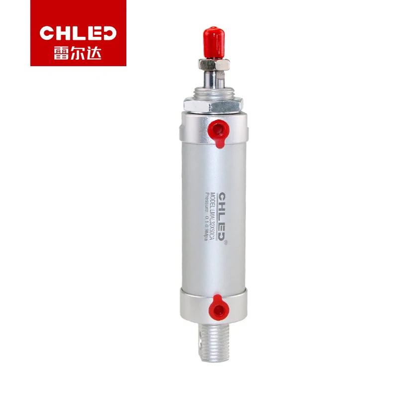 CHLED MAL Series Mini Pneumatic Cylinder16/20/25/32/40mm Bore 25-300mmStroke Double Acting Aluminum Alloy pnumatic Air Cylinder