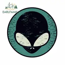 EARLFAMILY 13cm x 13cm Funny Car Stickers Cartoon Alien Anime RV VAN 3D DIY Fine Decal Vinyl JDM Bumper Trunk Truck Graphics