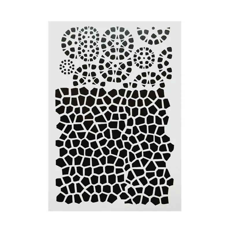 

DIY Painting A4 Size Crack Pattern Reusable Stencil Templates For Wall Furniture Fabric painting Decor Emboss Paper Cards