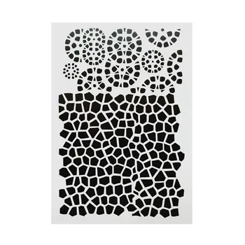 

DIY Painting A4 Size Crack Pattern Reusable Stencil Templates For Wall Furniture Fabric painting Decor Emboss Paper Cards
