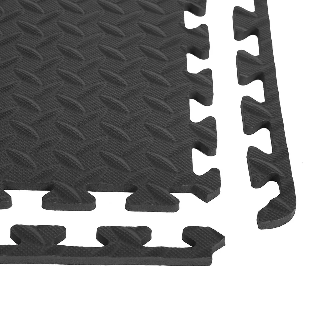 12PCS 30*30cm EVA Leaf Grain Floor Mats Gym Floor Mat Splicing Mats Patchwork Rugs Thicken Shock For Gym Fitness Room Workouts