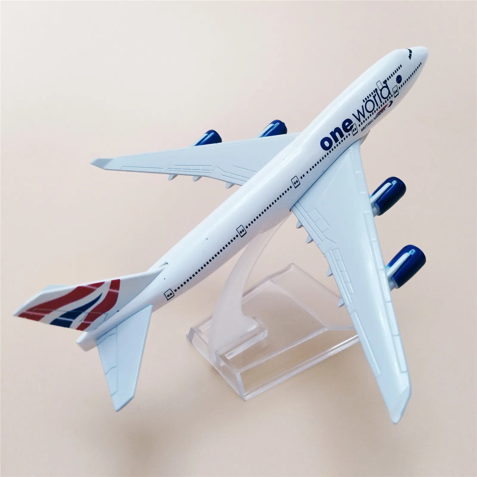 Модель самолета из металлического сплава 16 см авиакомпании ONE WORLD Airlines модель