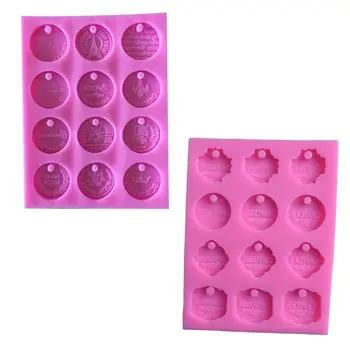 

New with Hole 12 Constellation Coin Silicone Mold Plaster Sheet Molds DIY Handmade Pendant Making Mould