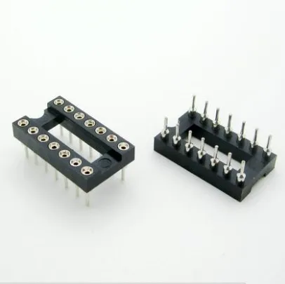

Round Hole Dip-16 Holders IC Socket Chip Base Integrated Circuit Socket Slot