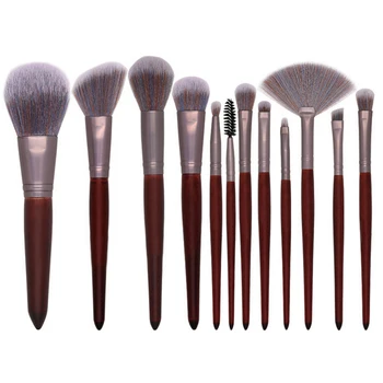 

12pcs Professional Makeup Brush Set Cosmetic Make up Beauty Tools with Wooden Handle for Beginners Women