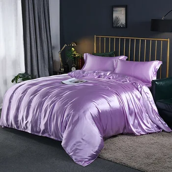 

2020 New Style Double-Sided Washing Silk Four-piece Set y Quilt Cover Sheet Bedding Article bedding set queen size