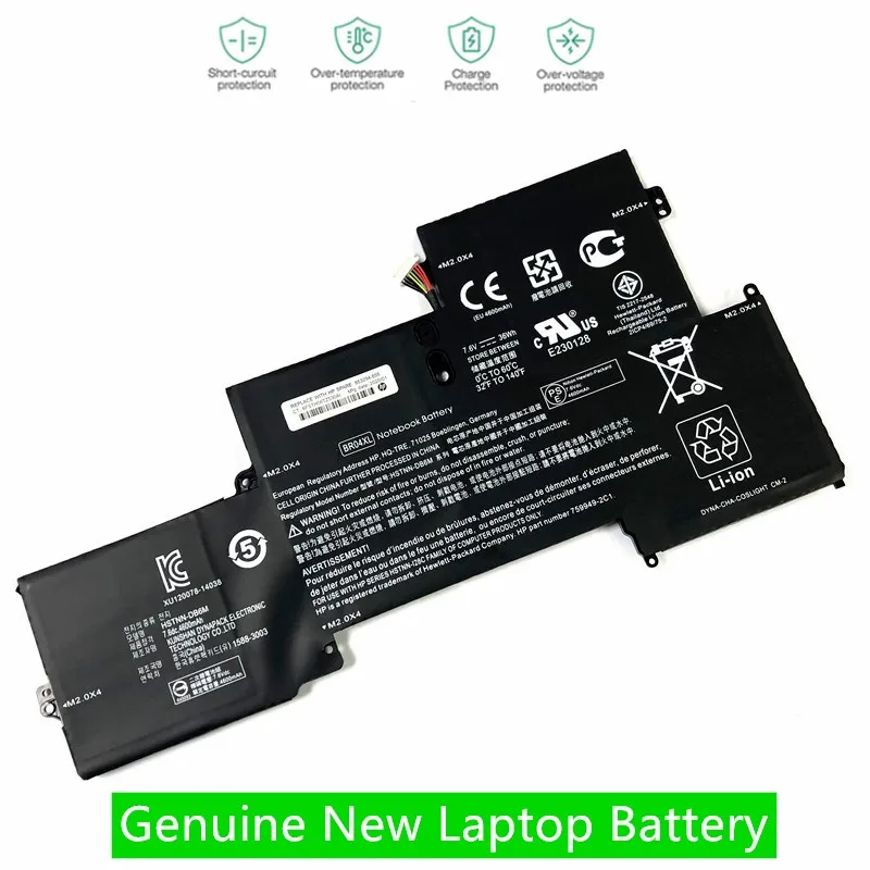 

ONEVAN New 7.6V 36WH Genuine BR04XL Battery for HP EliteBook 1020 G1 M5U02PA M0D62PA M4Z18PA HSTNN-DB6M HSTNN-I26C HSTNN-I28C