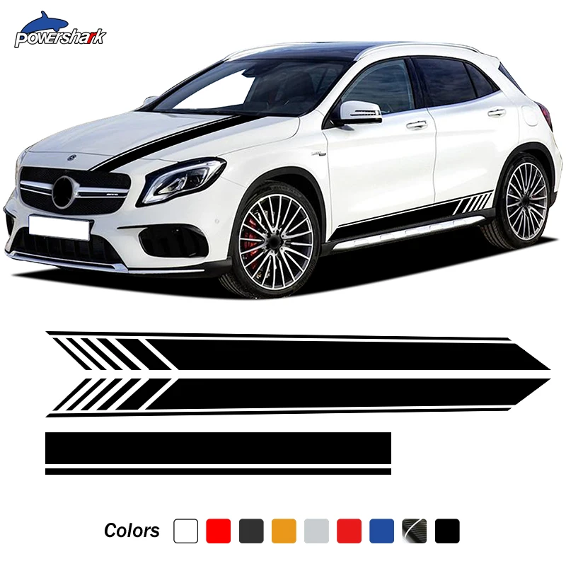 Наклейка на крышку автомобиля боковые полосы наклейка 1 AMG для Mercedes Benz GLA Class X156 GLA45