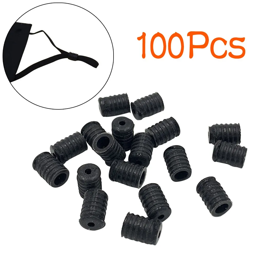 

50/100pc Cord Locks Toggles For Drawstrings Elastic Cord Adjuster Non Slip Spring Clasp Stop Single Stopper Buckle Mask Supplies