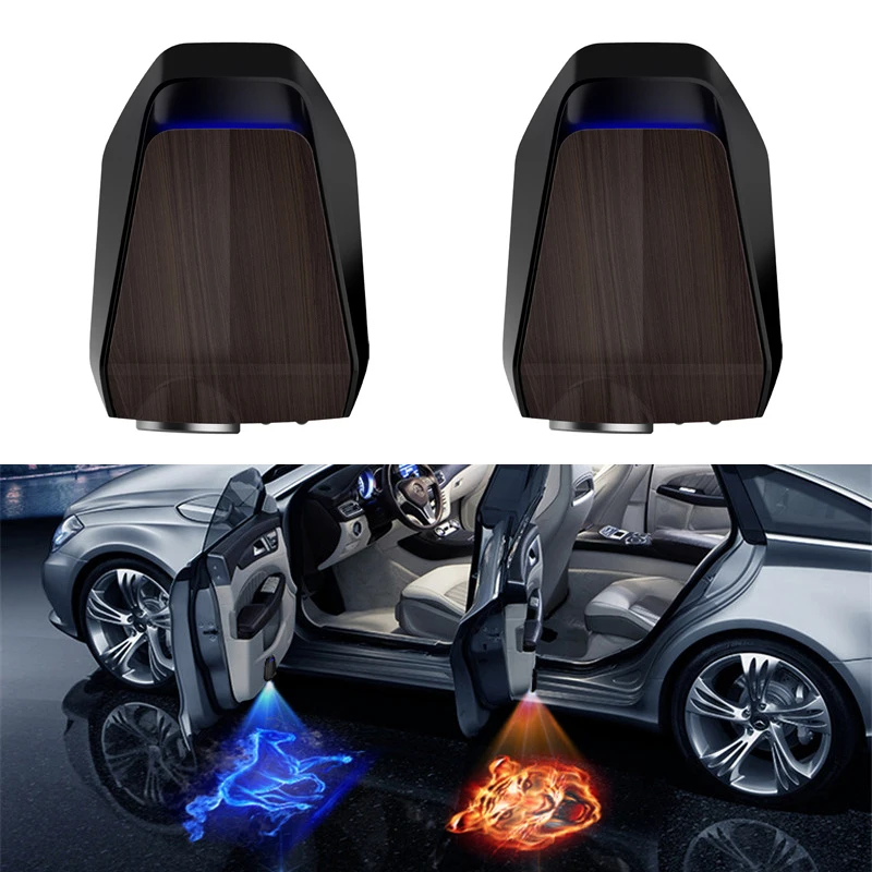 2pcs Led Car Door Welcome Logo Light For Fiat For Mercedes Benz For Hyundai For Toyota For Chevrolet Projector Ghost Shadow Lamp