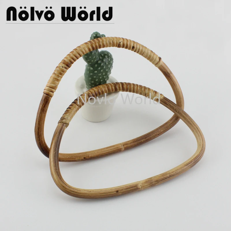 

1 pair or 5 pairs 18.5X13cm Dee Rattan Handles for Woven Bag,Elegant women bags purse knit purse Rattan Handle