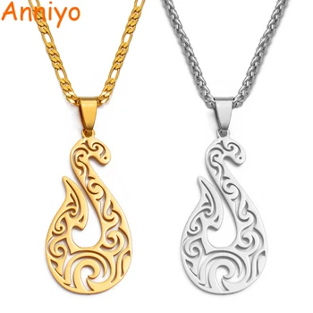 

Anniyo Guam Pendant Necklaces for Women Men Silver Color/Gold Color Chuuk Hawaiian Jewelry Gifts #127421