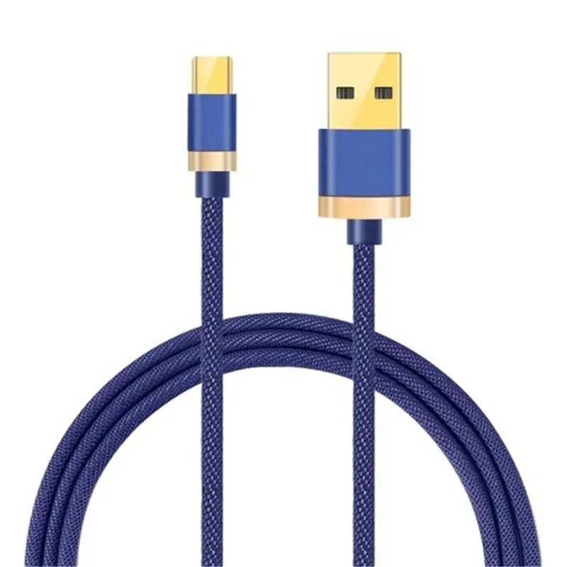 Usb type C роскошный Быстрый зарядный джинсовый кабель type-c для зарядного устройства USB C кабель для iPhone samsung Xiaomi huawei кабели для мобильных телефонов - Цвет: Type C Blue