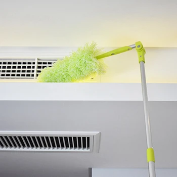 

Pure Care Microfiber Feather Duster with Extension Pole (21 To 64 Inches), Lightweight, Washable, Hypoallergenic, Lint Free Dust