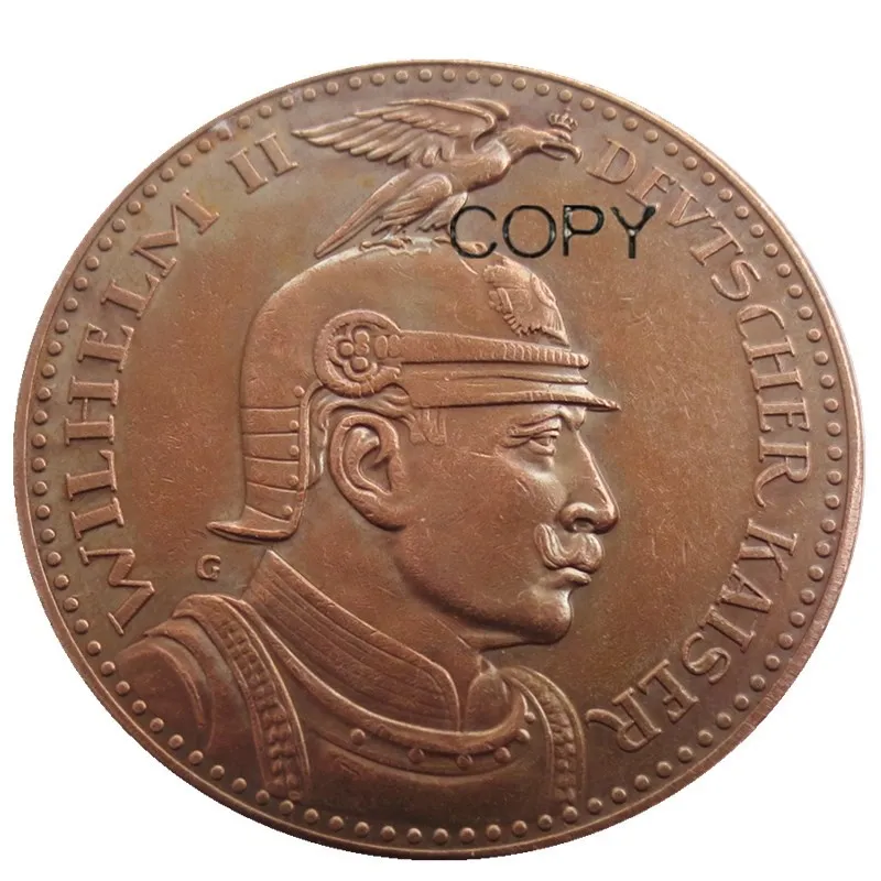 Пруссия (Германия) 5-метровый 1913 защищенный медный/посеребренный узор-копия монет