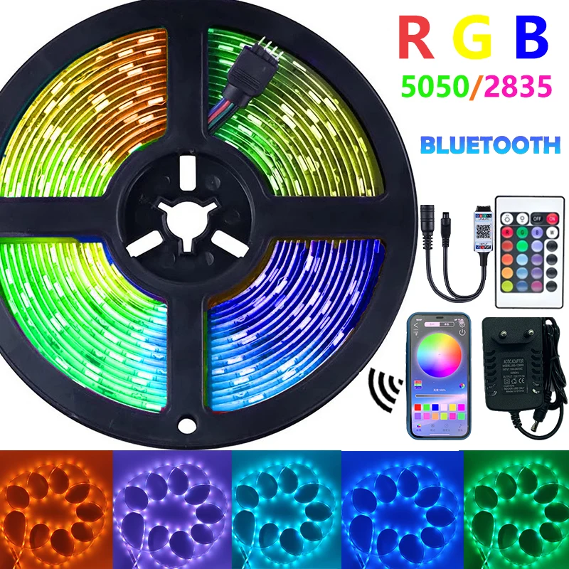 

Led strip light IR Bluetooth Wifi RGB 2835 5050 Waterproof strips lights DC12V 5M 10M 15M 20M 25M 30M Ribbon Tape LED Lamp Xmas