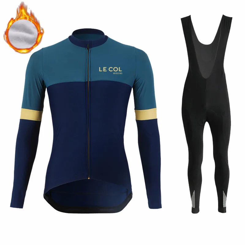 Зимний теплый флисовый велосипедный костюм LE COL WIGGINS одежда для велоспорта зимняя