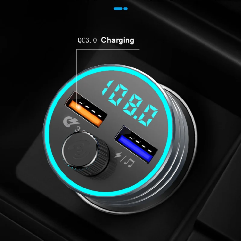 

Car Bluetooth MP3 Player Charger Dual USB Multifunction Fast Charge Music Player Bluetooth 5.0 Receiver FM Transmitter